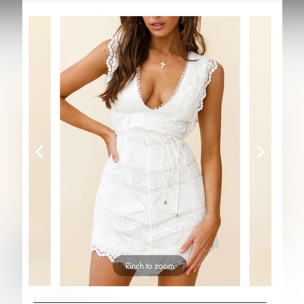 White mini dress